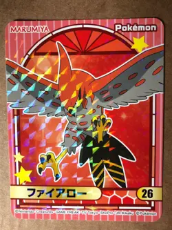 Talonflame Pokemon Marumiya Holo Sticker Nintendo Rare Japanese - Image 2