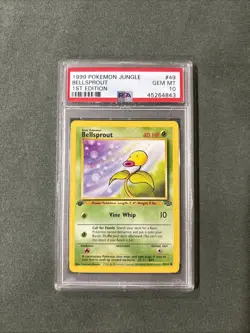 1999 Pokemon Jungle Bellsprout 49/64 1st Edition PSA GEM MINT 10 - Image 1