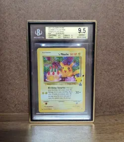 BGS 9.5 CELEBRATIONS BIRTHDAY PIKACHU 2021 POKEMON - Image 1