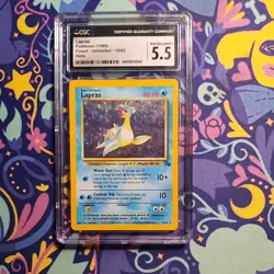 Lapras #10 Pokemon Holo Rare Fossil 1999 Graded CGC 5.5 Excellent+ - Image 1