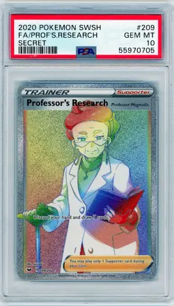 2020 Pokemon SwSh Fa / Professors Research Secret Psa 10 #209 Gem Mint - Image 1