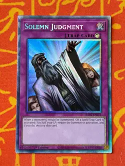 YUGIOH SOLEMN JUDGMENT COLLECTORS RARE NM RA02-EN075 - Image 1