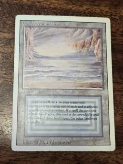 Underground Sea Revised Edition Dual Land Magic the Gathering Card - Image 1