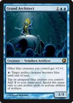 Heavy Play, English MTG Grand Architect Scars of Mirrodin Magic the Gathering - Image 1