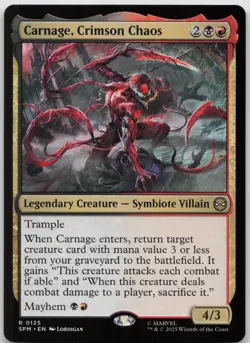 MTG 0125 R - Carnage, Crimson Chaos [Marvel's Spider-Man] - Image 1