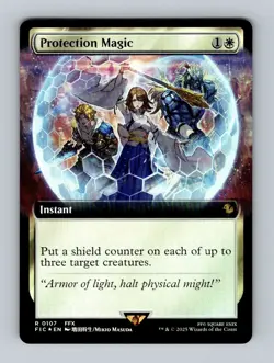 Protection Magic (Extended Art) - FOIL - Commander: Final Fantasy - MTG NM/M ⚪ - Image 1
