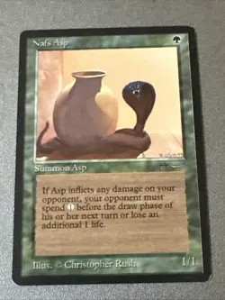 Naf’s Asp MTG X1 Arabian Nights Ex+ Condition See Pics Front Back - Image 1