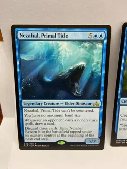 MTG Nezahal, Primal Tide 2018 + Herald of Secret Streams 2017 + Bonus Card - Image 2