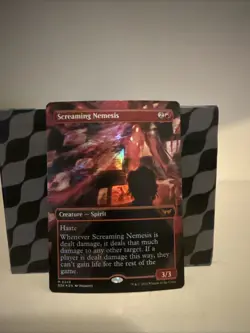 x1 Screaming Nemesis DSK MTG 348 FOIL BORDERLESS MYTHIC M/NM 1x - Image 1