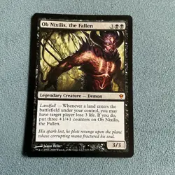MTG- Ob Nixilis, The Fallen - Zendikar- LP- MAGIC CARD - Image 1
