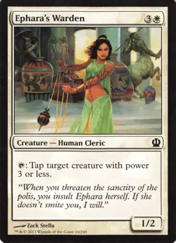 Ephara’s Warden MTG Theros #10 Creature Human Cleric Magic Card - Image 1