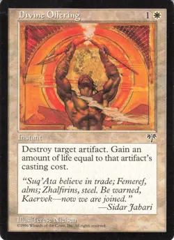 Divine Offering MTG Mirage 1996 Instant Magic the Gathering Card - Image 1