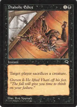 Diabolic Edict 1997 Tempest Magic the Gathering MTG Card - Image 1