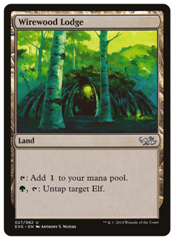 MTG - 1 x Wirewood Lodge - Uncommon Land - Duel Deck: Elves Vs. Goblins (EVG) LP - Image 1