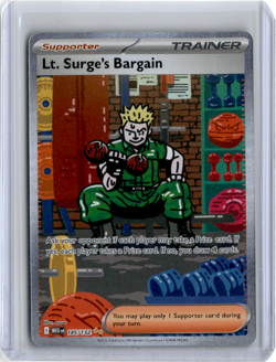 Pokemon TCG Lt. Surge’s Bargain 185/132 SIR English Mega Evolution NM - Image 1