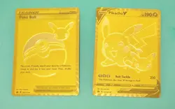 Pokemon Celebrations Promo Gold Pikachu V SWSH145 And Pokeball SWSH146 - Image 1