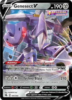 Genesect V - Fusion Strike - 185/264 - Pokemon TCG - LP - HOLO - Image 1