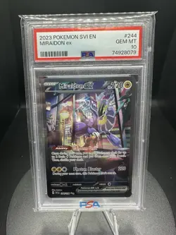 2023 Pokemon Svi En-Scarlet & Violet #244 Miraidon Ex PSA 10 - Image 1