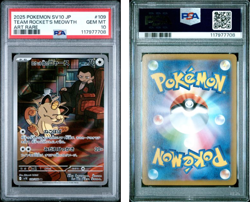 PSA 10 Rocket's Meowth AR 109/098 Glory of Team Rocket Japanese Pokemon BGS CGC - Image 1