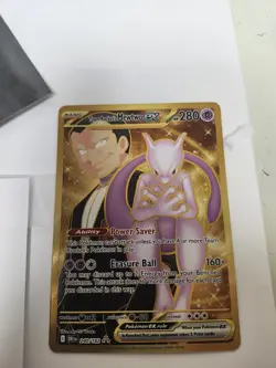 Pokemon TEAM Rocket's Mewtwo ex - Hyper Rare ~ Destined Rivals ~240/182 ~L@@K - Image 1