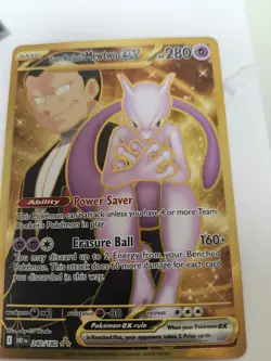 Pokemon TEAM Rocket's Mewtwo ex - Hyper Rare ~ Destined Rivals ~240/182 ~L@@K - Image 2
