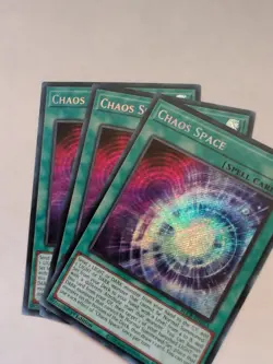 3X Yugioh Chaos Space BLCR-EN073 Secret Rare 1st Edition NM - Image 1
