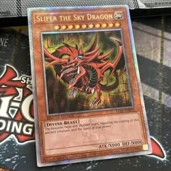 Yugioh Slifer the Sky Dragon LC01-EN002 Quarter Century Secret Limited Near Mint - Image 1