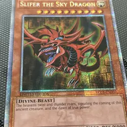 Yugioh Slifer the Sky Dragon LC01-EN002 Quarter Century Secret Limited Near Mint - Image 3