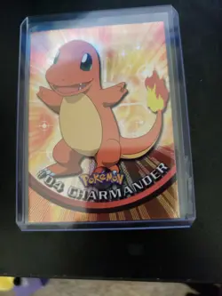 Holo Charmander #04 Topps Pokemon Card (TV Animation Edition) NM Textured Foil - Image 1