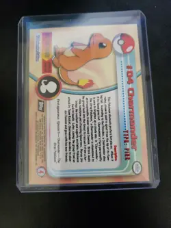 Holo Charmander #04 Topps Pokemon Card (TV Animation Edition) NM Textured Foil - Image 2