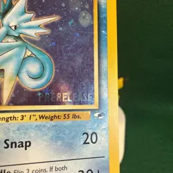 Vintage Rare Holo 2000 Gym Heroes Misty’s Seadra 9/132 Prerelease Pokemon Card - Image 5