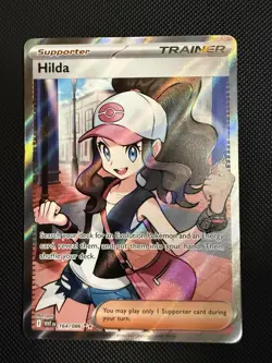 Hilda 164/086 Full Art Ultra Rare White Flare Holo Pokemon TCG Card - Image 1