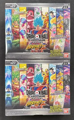 Dragon Ball Z Super Card Game Masters History Of Z - 2x Booster Box LOT - Sealed - Image 1