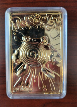 Vintage Nintendo 1999 Pokemon 23K Gold Plated Trading Card Poliwhirl COA - Image 2