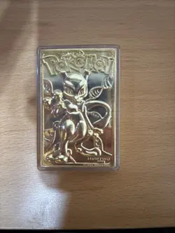 Pokemon 23K Gold Plated Mewtwo Trading Card 1999 Burger King Limited Edition - Image 2