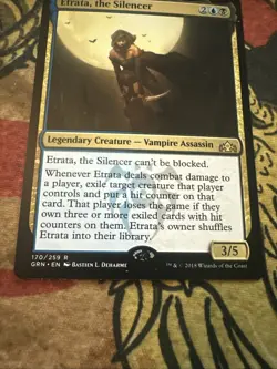 Mtg Magic Ravnica Etrata The Silencer Hologram Misprint Error Card - Image 2