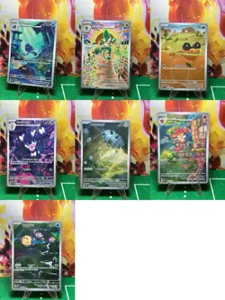 Lot Of 7 Whit Flare And Black Bolt Character Rare Pokemon Cards - Image 1