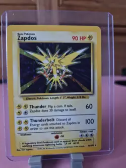 Pokemon TCG Zapdos Base Set Holo Unlimited Rare Card 16/102 - Image 1