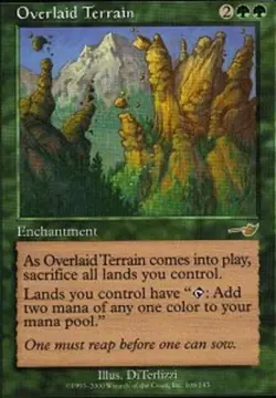MTG magic cards 1x Overlaid Terrain Nemesis Light Play, English - Image 1