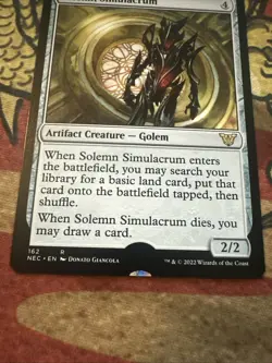 Mtg Magic Kamigawa Commander Hologram Error Misprint Solemn Simulacrum Card - Image 2
