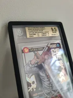 One Piece TCG Shanks OP01-120 Serial Prize Card 0792/1000 BGS 9.5 Ultra Rare - Image 3