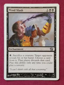 Magic The Gathering 8TH EDITION MIND SLASH black card MTG - Image 1