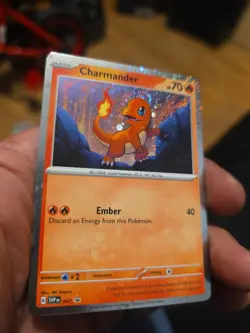 Pokemon Card Charmander 151 Black Star Promo 2023 SVP 047 NM-Mint with Swirl - Image 1
