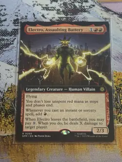 Electro, Assaulting Battery - Extended Art SPM NM MTG - Image 1