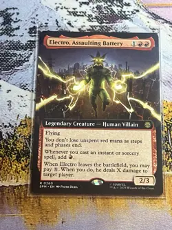 Electro, Assaulting Battery - Extended Art SPM NM MTG - Image 3