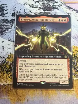 Electro, Assaulting Battery - Extended Art SPM NM MTG - Image 4