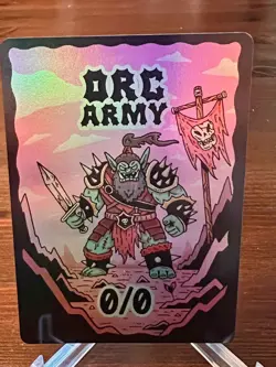 Wizard Of The Barge Magic The Gathering Orc Army 0/0 Foil Token Kickstarter - Image 1