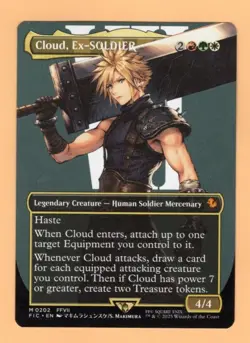 2025 MTG Final Fantasy CLOUD, EX-SOLDIER Borderless MYTHIC RARE 0202 - UNPLAYED - Image 1