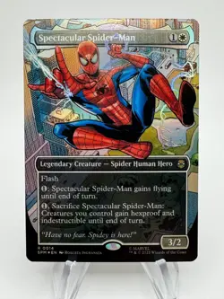 MTG Marvel's Spider-Man SPECTACULAR SPIDER-MAN Borderless Foil Rare #0014 - Image 1