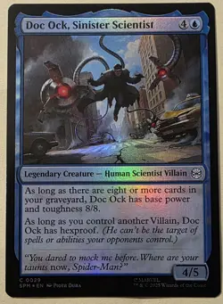 NM Foil Doc Ock, Sinister Scientist, MTG, Marvel's Spider-Man, Magic, 29 - Image 1